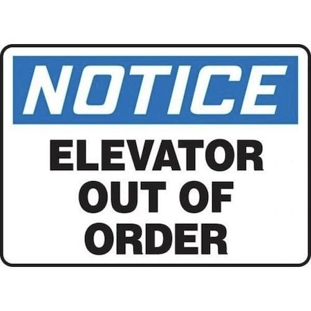 Accuform OSHA NOTICE SAFETY SIGN ELEVATOR MEQM805XV MEQM805XV